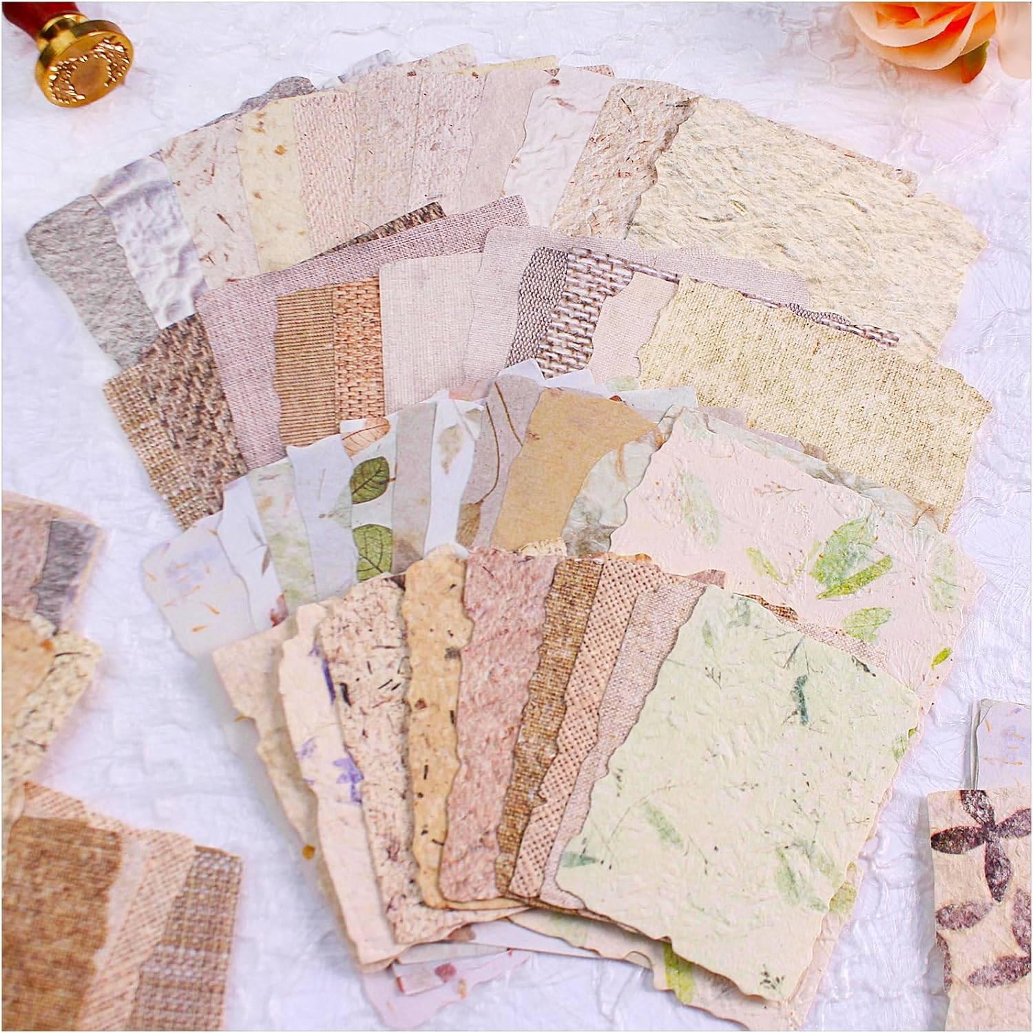 Diuhofart 30 Sheets Lace Edged Vintage Scrapbook Paper, Assorted Set – 3 Pack Background Stationery Paper Ephe - view 12