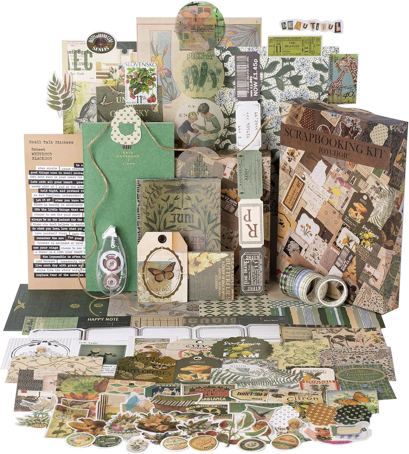 JOYCHOIC Vintage Junk Journal Supplies Aesthetic Journaling Kit