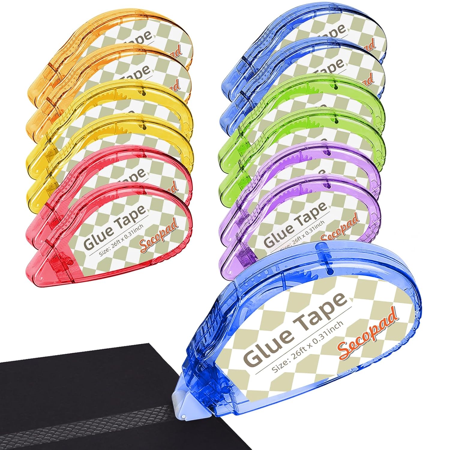 Secopad Scrapbook Tape, Glue Tape for Crafts, 4 Pack, Light-Colored Shell | 0.3IN x 26FT, Sticky & Safe, Doubl - view 13